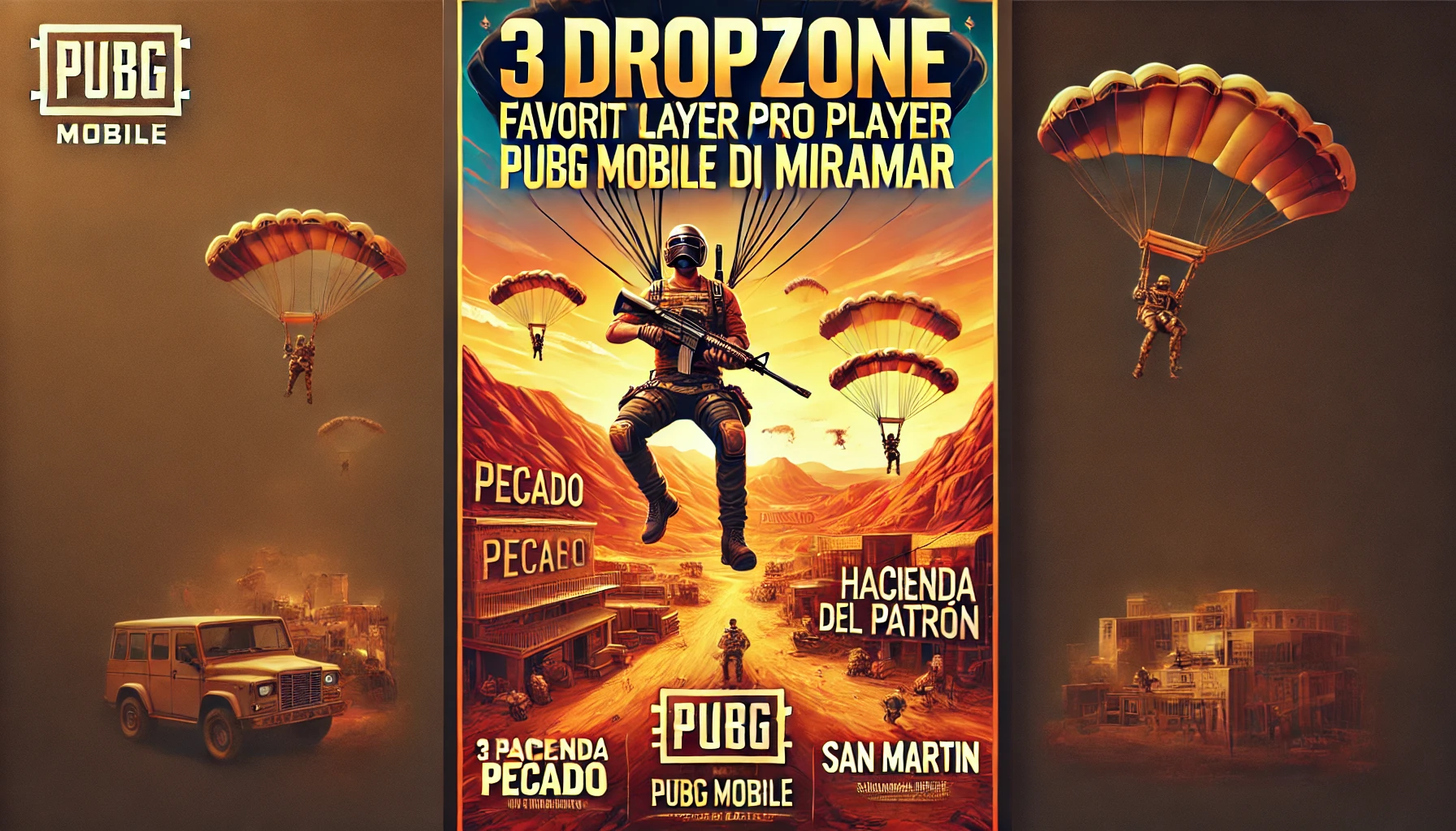 3 Dropzone Favorit Pro Player PUBG Mobile di Miramar, Cepat Dapat Senjata